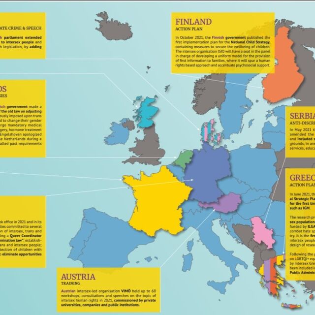 Jak co roku, OII Europe opublikowała Mapę Dobrych Praktyk. Mapa 2021 pokazuje jakie pozytywne wydarzenia miały miejsce w poprzednim roku w ochronie praw człowieka osób interpłciowych w Europie w obszarach takich jak edukacja, opieka zdrowotna, ustawodawstwo, badania naukowe, finansowanie, itp. 
Zachęcamy do lektury: https://oiieurope.org/good-practice-map-2021/ 
#interpłciowość #intersex #ZróżnicowaneCechyPłciowe #ZCP #VSC #VarationsofSexCharacteritics #prawaczlowieka